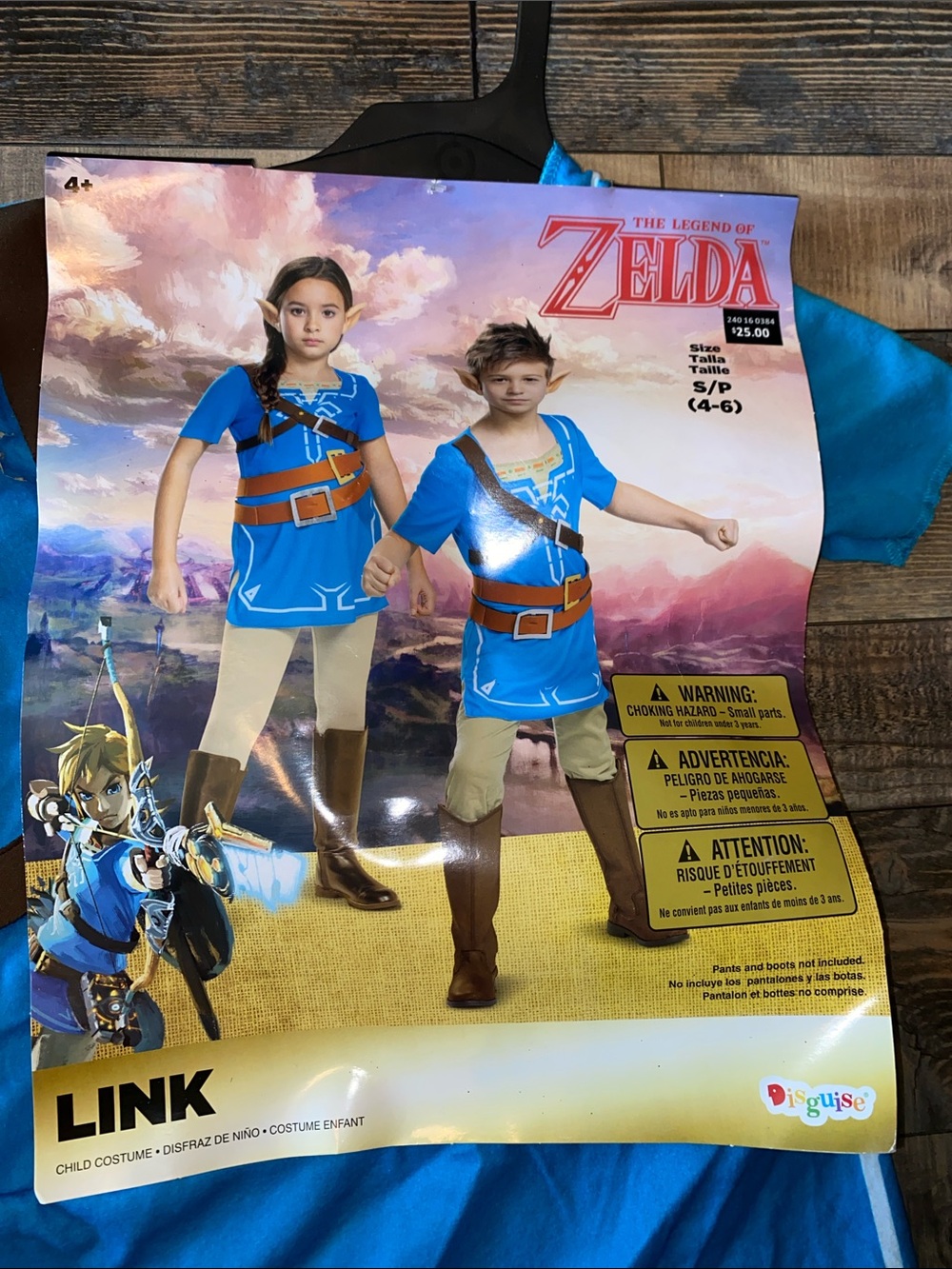 Disguise The Legend of Zelda Link Costume with ears and belt size S 4-6